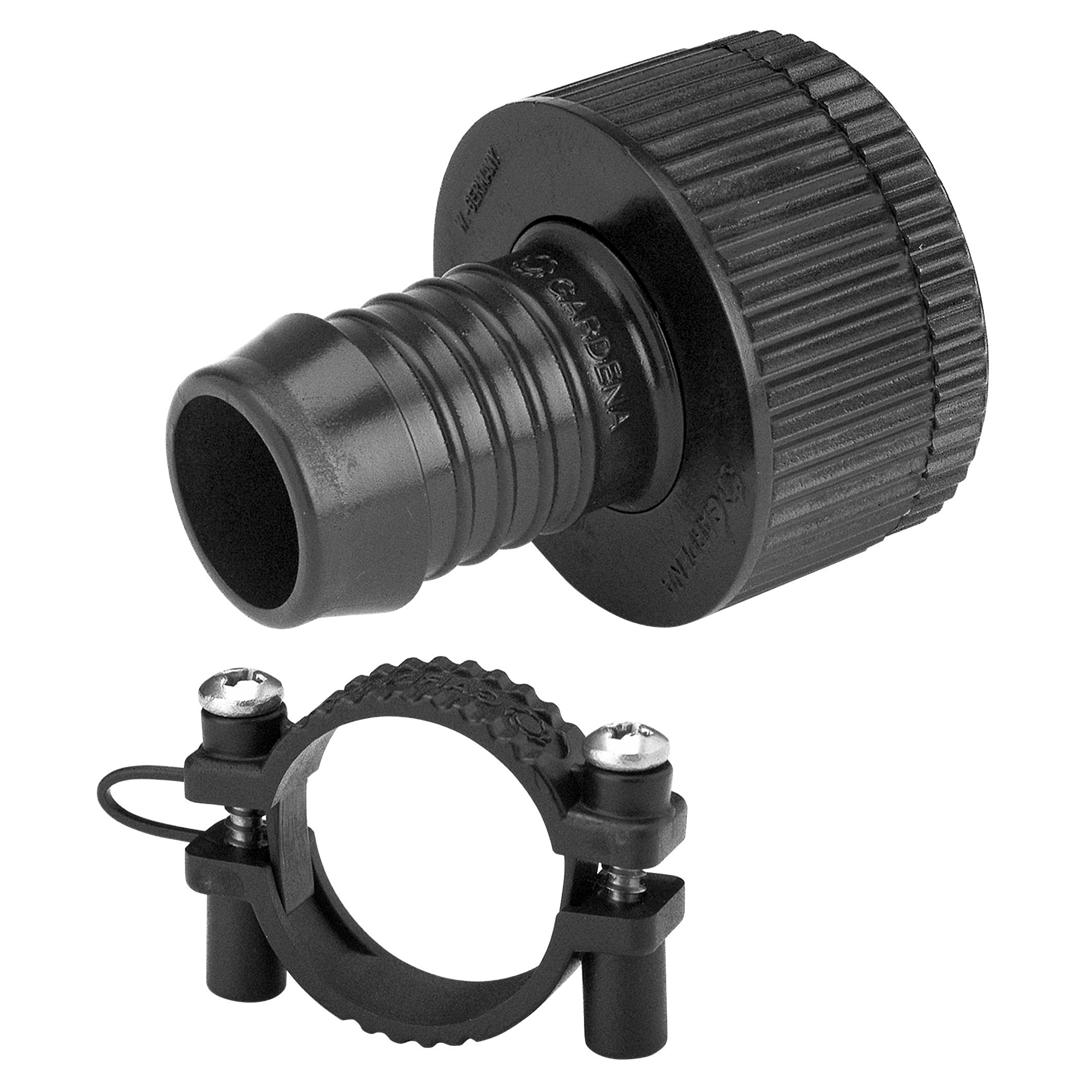 Gardena Slangnippel med slangclip