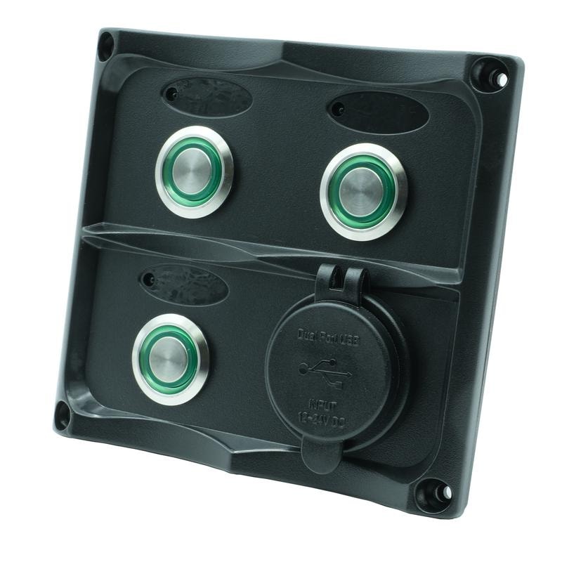 Pro Supply Elpanel 3+1 Brytare USB-A/C