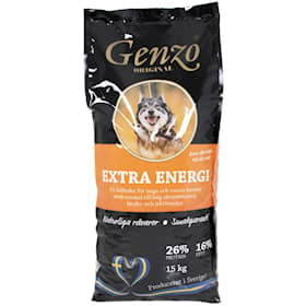 Genzo Hundfoder Extra Energi 15kg Helpall 24 säckar