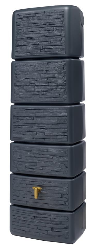4rain Slim Stone regnvandsbeholder grå granit med hane