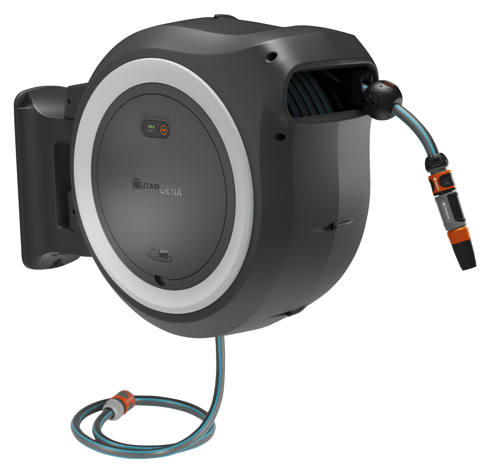 Gardena PowerRoll XXL 40m Vit Batteridriven Väggslangbox -