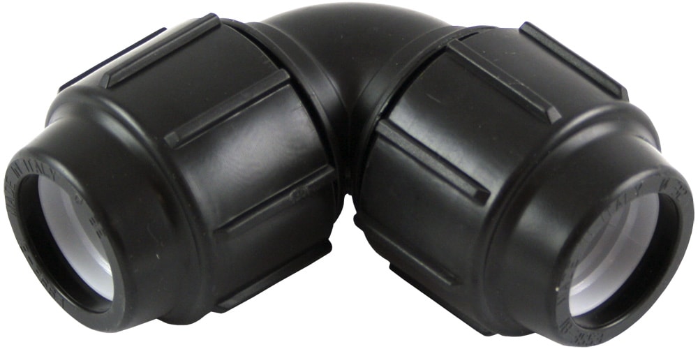 Duab PP-PEM-kobling vinkel, 32 x 32 mm plast