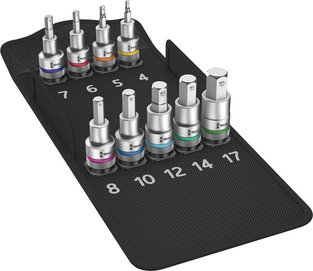 Wera Bitshylsesett 1/2 8740 C HF Hex 9 deler