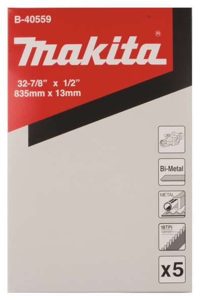 Makita Bandsågblad metall 835x13x0,5mm 18T 5-pack