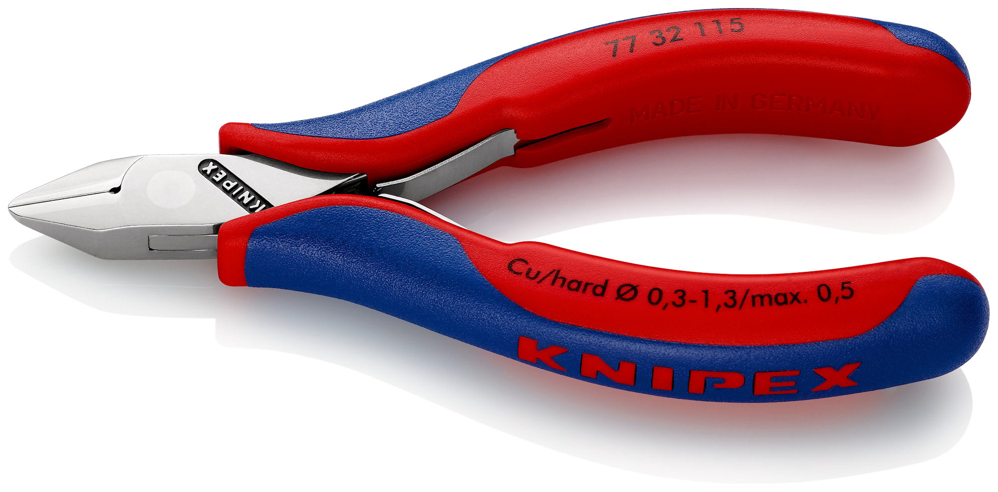 Knipex Elektronikavbitare 7732115 115mm, med liten fasett, spetsigt huvud