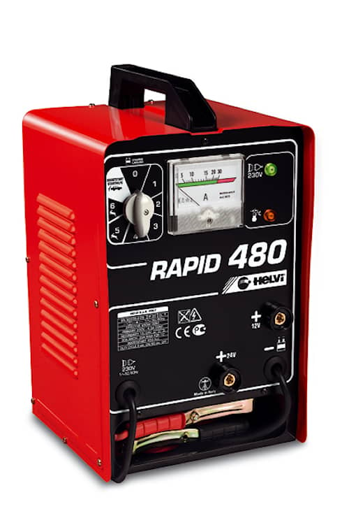 Helvi batterilader med starthjelp Rapid 480, 12/24 V, 55A