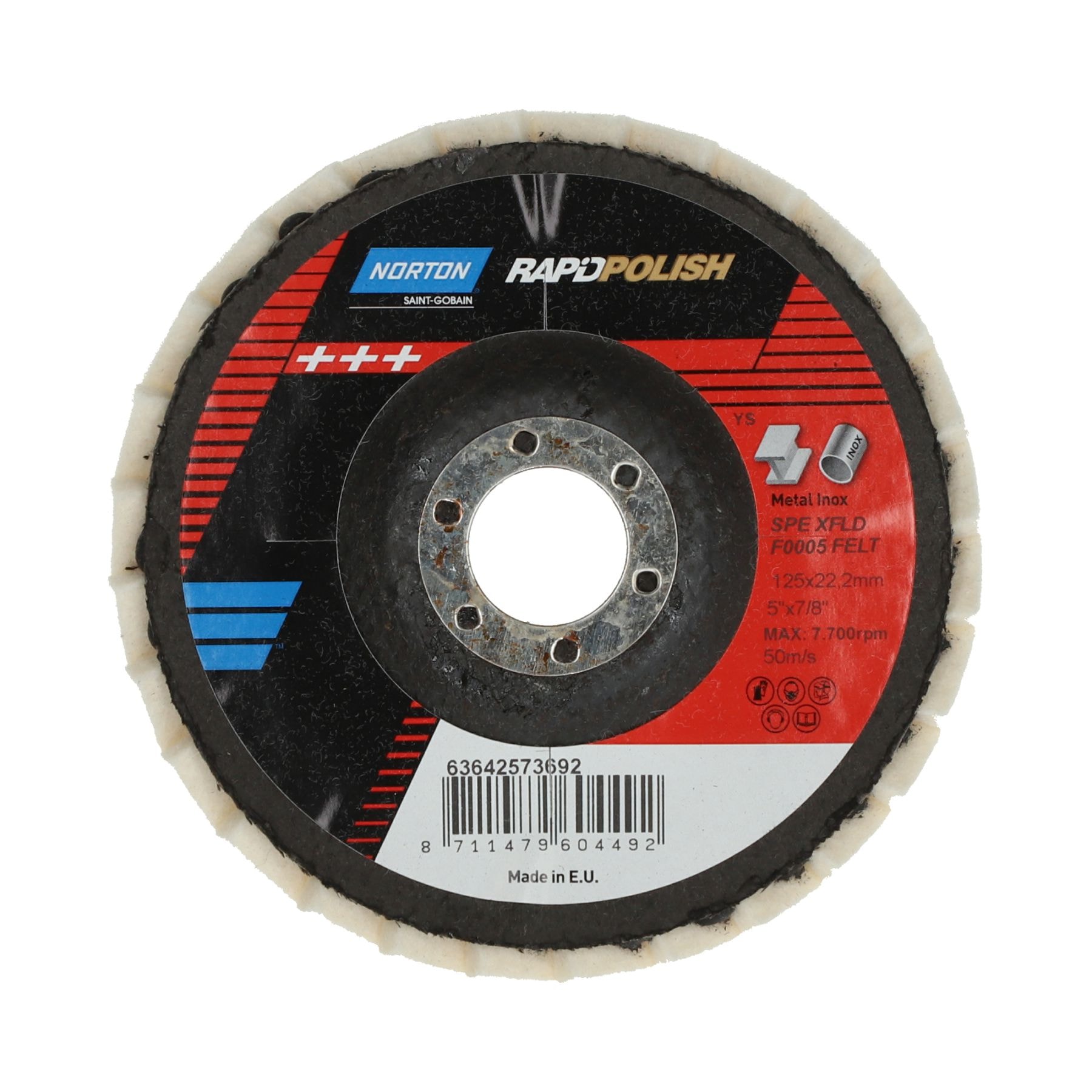 Norton Lamellirondelli Rapid Polish 125 mm, kiiltokiillotukseen