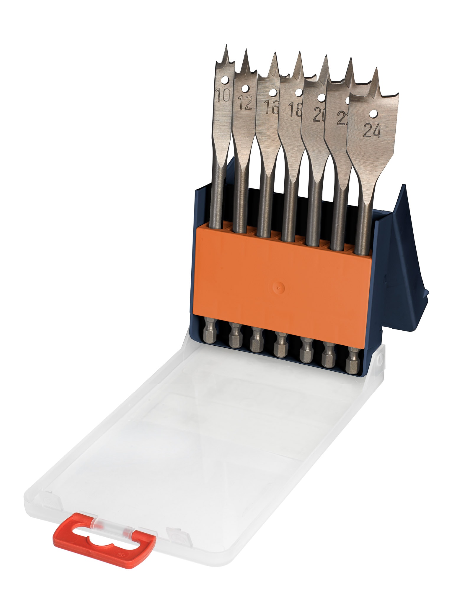 KWB Flatborr Profi i sats 10-24mm 7 delar