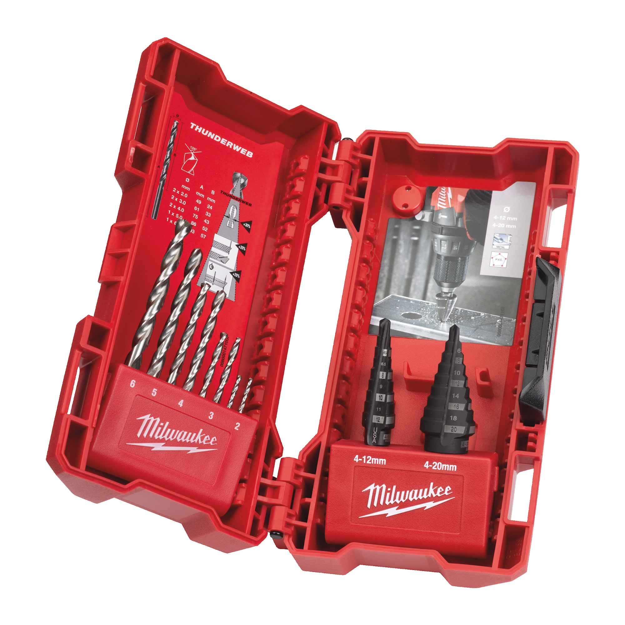 Milwaukee Stegborr Thunderweb Combo Set 10 delar