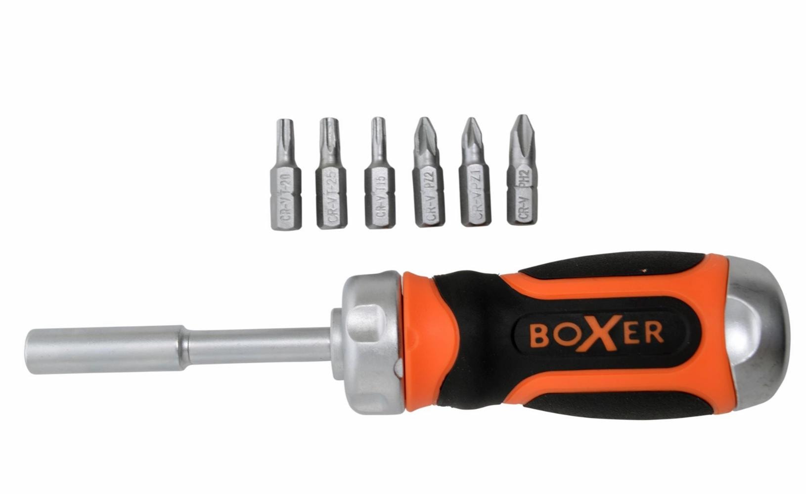 Boxer® spärrskruvmejsel kort modell med 6 bits