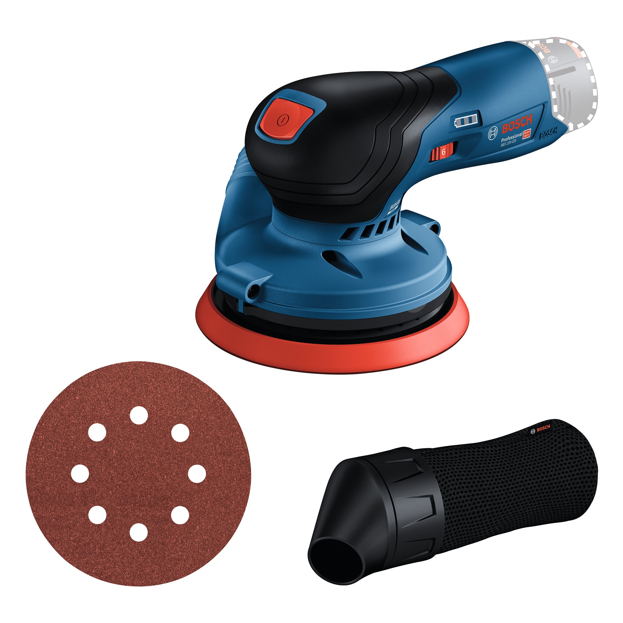 Bosch Excenterslip GEX 12V-125 utan batteri och laddare