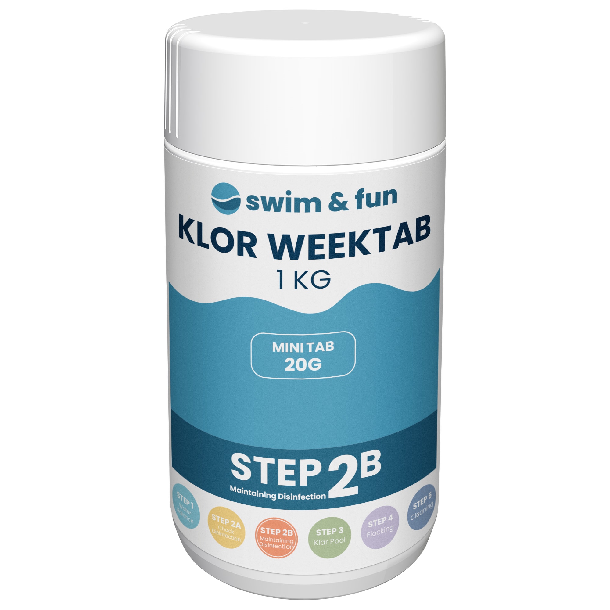 Swim & Fun Klor WeekTabs Pool 20g, 1kg -