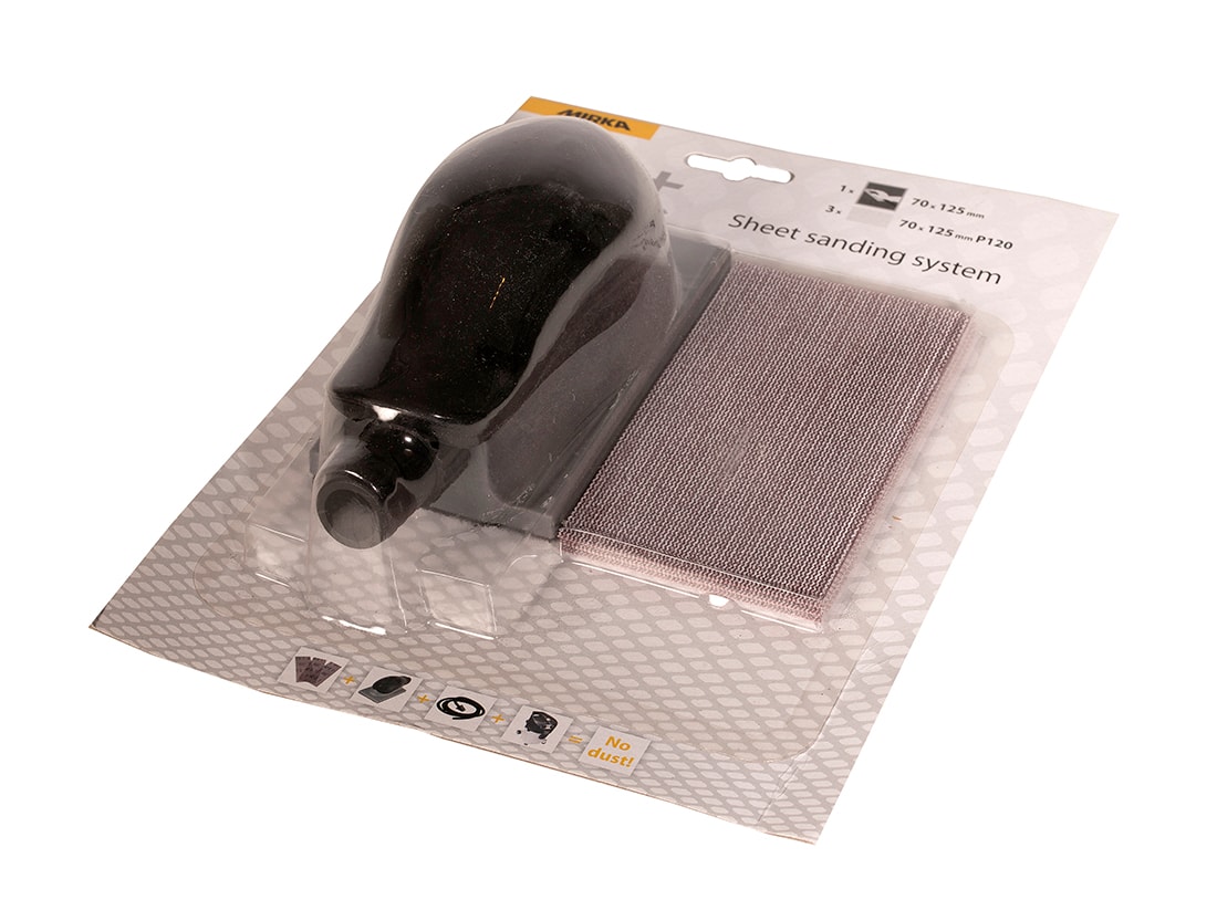 Mirka Håndslipestøtte 70x125mm Grip + 3 strips P120