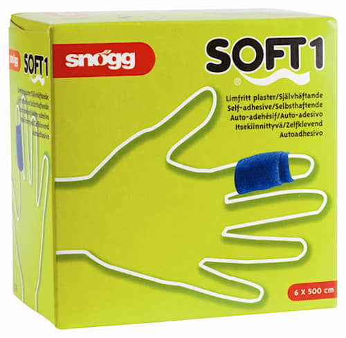 Snögg Fingerförband Soft1 6x450cm blå