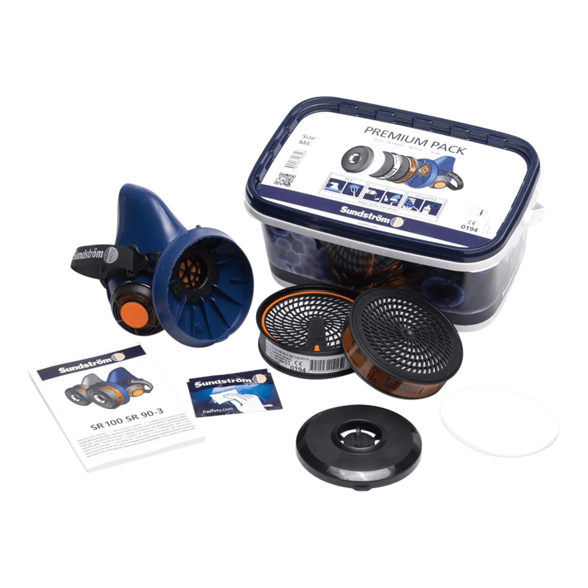 Sundström Premium Pack -puolimaski M/L