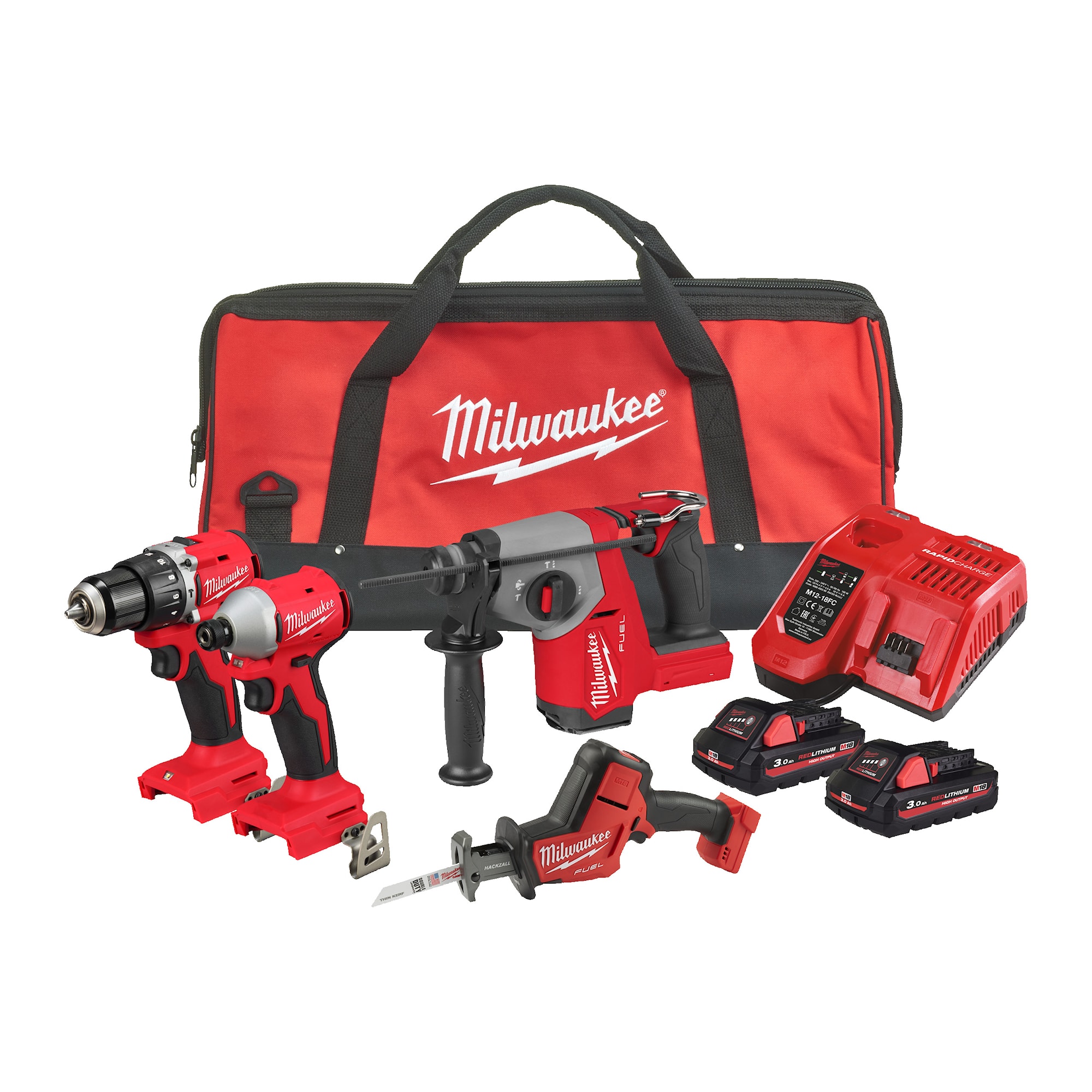 Milwaukee Powerpack M18 FPP4SEB-302B med Batteri & Laddare