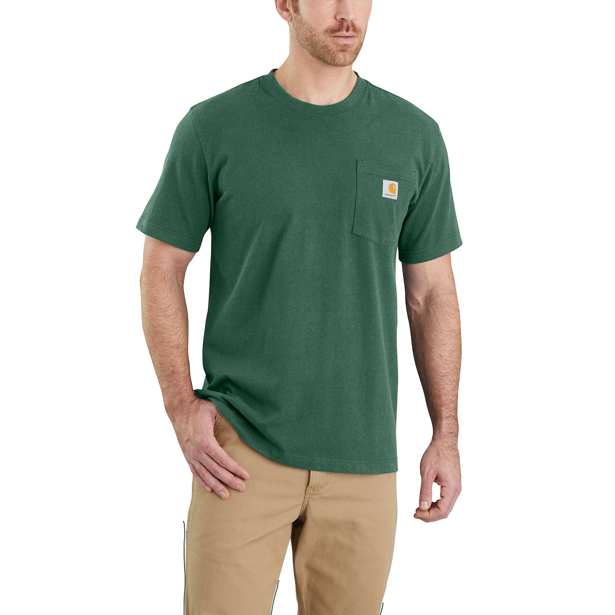 Carhartt K87 pocket s/s T-shirt, Herr, Frosted balsam
