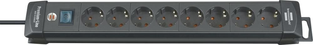 Brennenstuhl Grenuttak 8-veis med 3 m kabel H05VV-F3G1,5 IP20