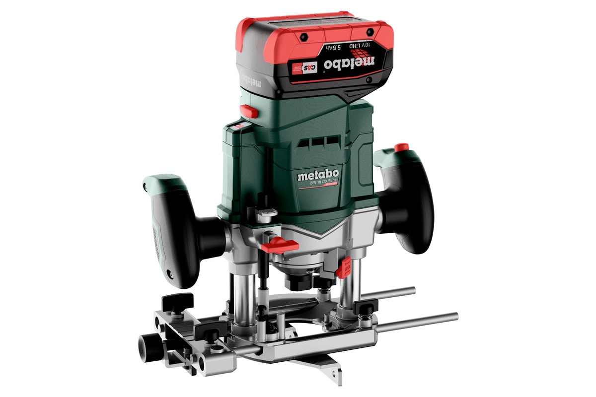 Metabo Överhandsfräs OFV 18 LTX BL 12 med 2x5,5Ah batterier & laddare