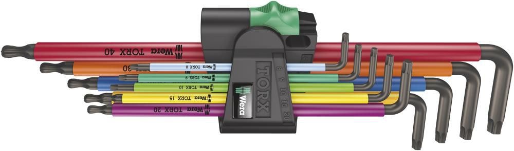 Wera Torx-avainsarja 967/9 TX XL Multicolour 1, T8–T40, 9 osaa