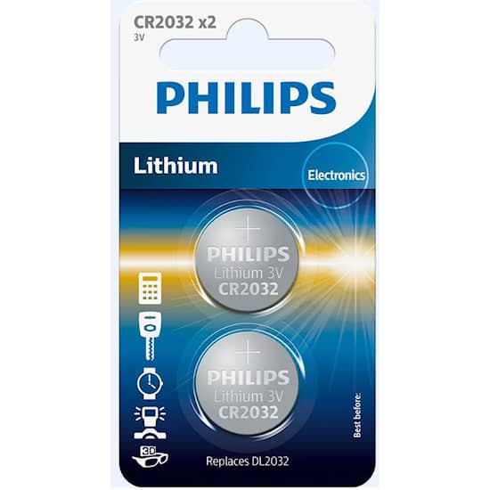 Philips Battericell Lithium CR2032 2-pack