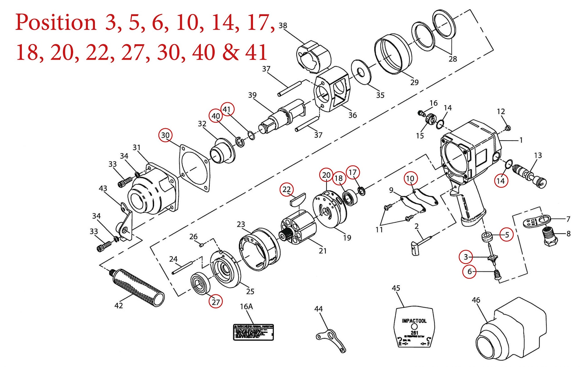 Ingersoll Rand Tune Up Kit 261-Tk2