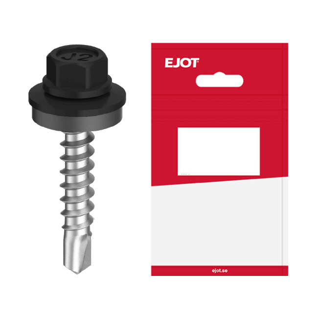 Ejot Farmarskruv SAPHIR®-KOMBI Svart RAL 9011 4,8 x 35 mm, 25-pack