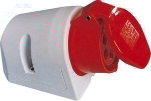 Amiga Väggutag CEE 416-6 16A 4POL+J IP44 85x144mm -