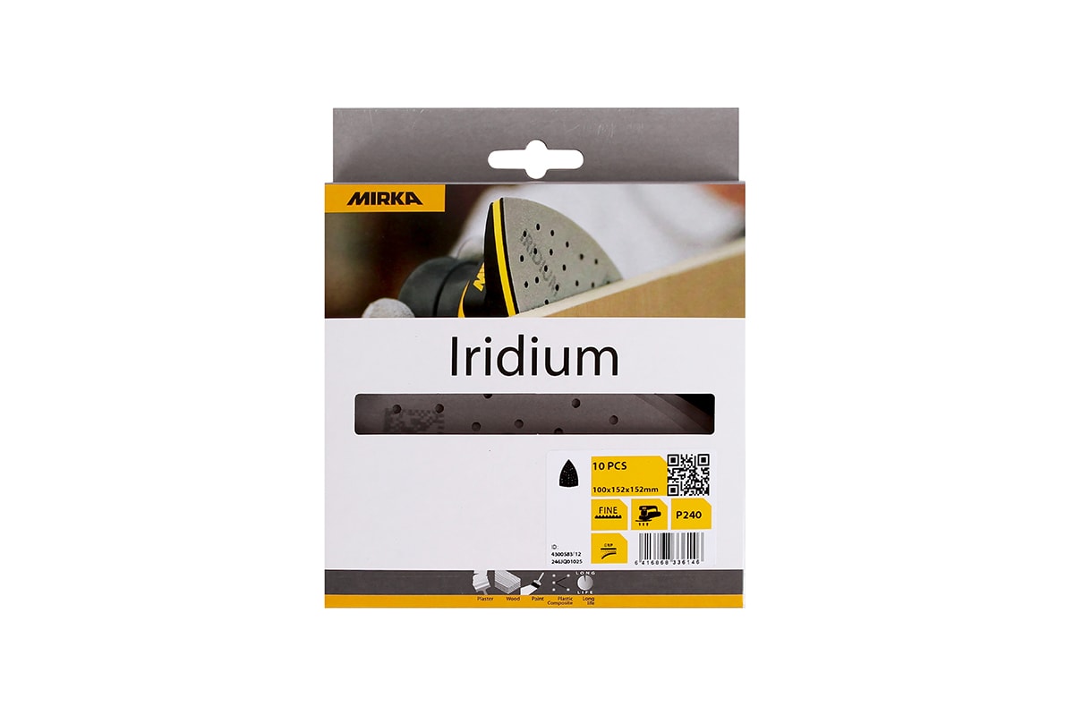 Mirka Hiomapaperi Kolmio Iridium 100x152x152mm Grip 36H