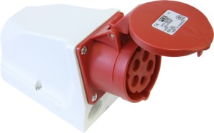 Amiga Veggkontakt CEE 416-6 16A 4POL+J IP44 80x176mm 80x176mm