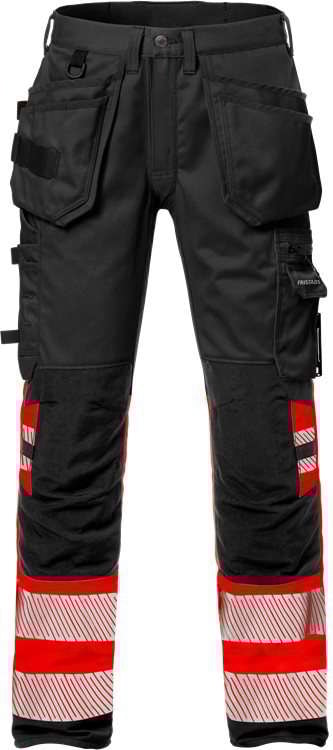 Fristads Varselbyxa stretch 2706 PLU VarselRöd/Svart C56