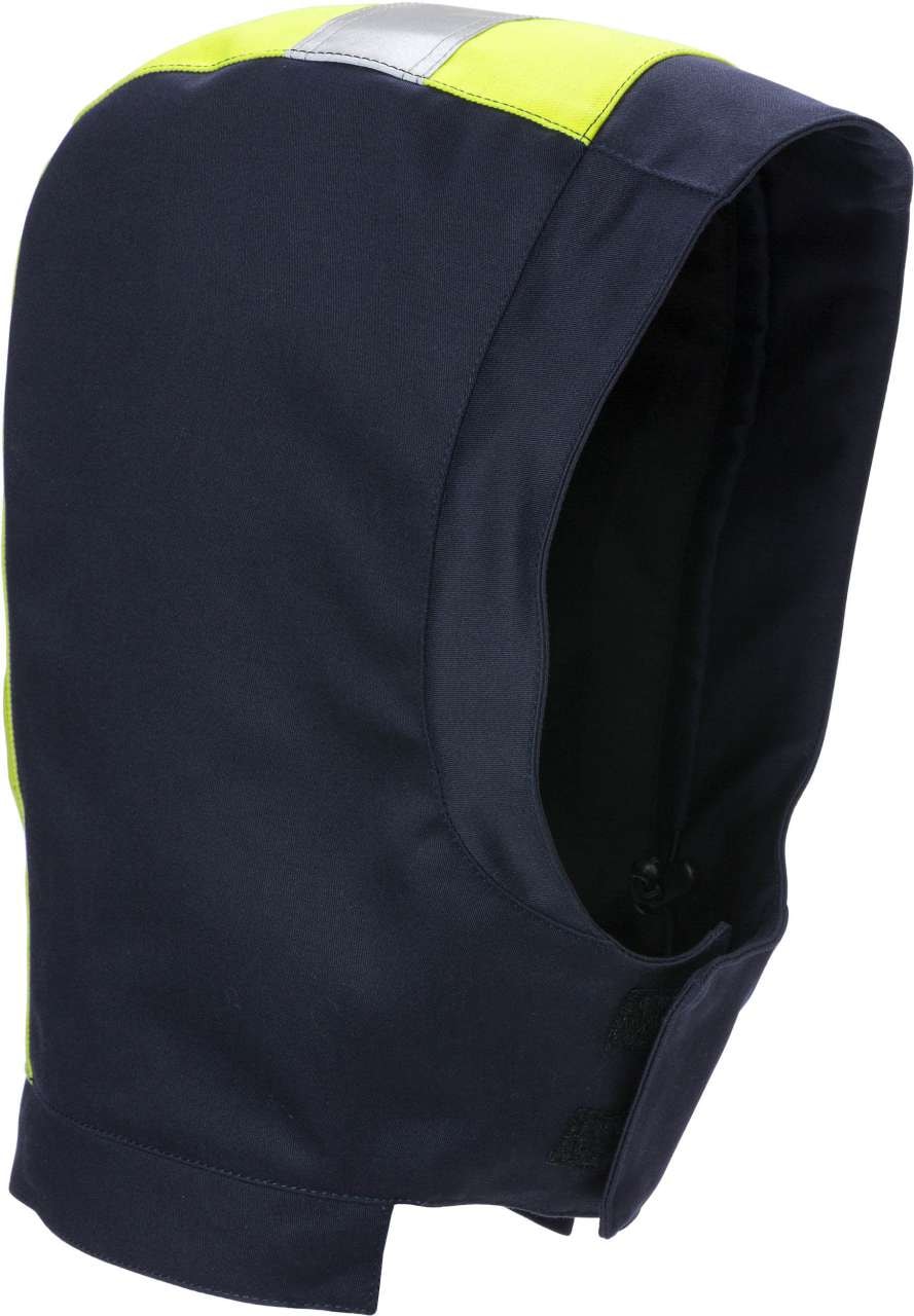 Fristads Palosuojattu talvihuppu 9588 FLAM Huomiokeltainen/Laivastonsininen 2XL