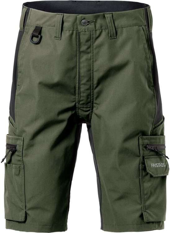 Fristads Serviceshorts stretch 2702 PLW Militärgrön/Svart C52