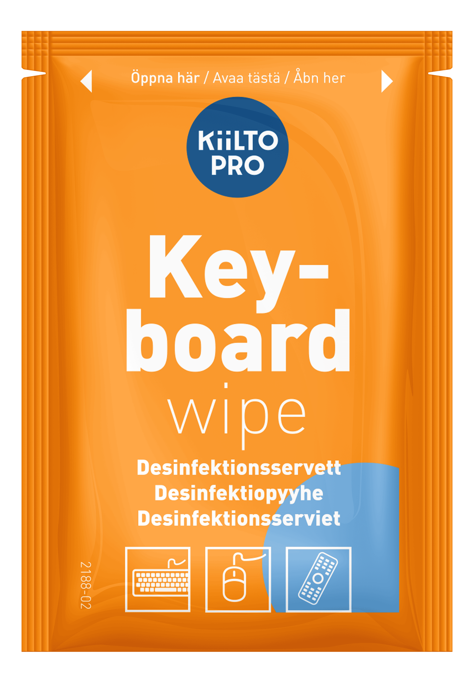 Kiilto Pro Keyboard wipes Desinfektionsservetter