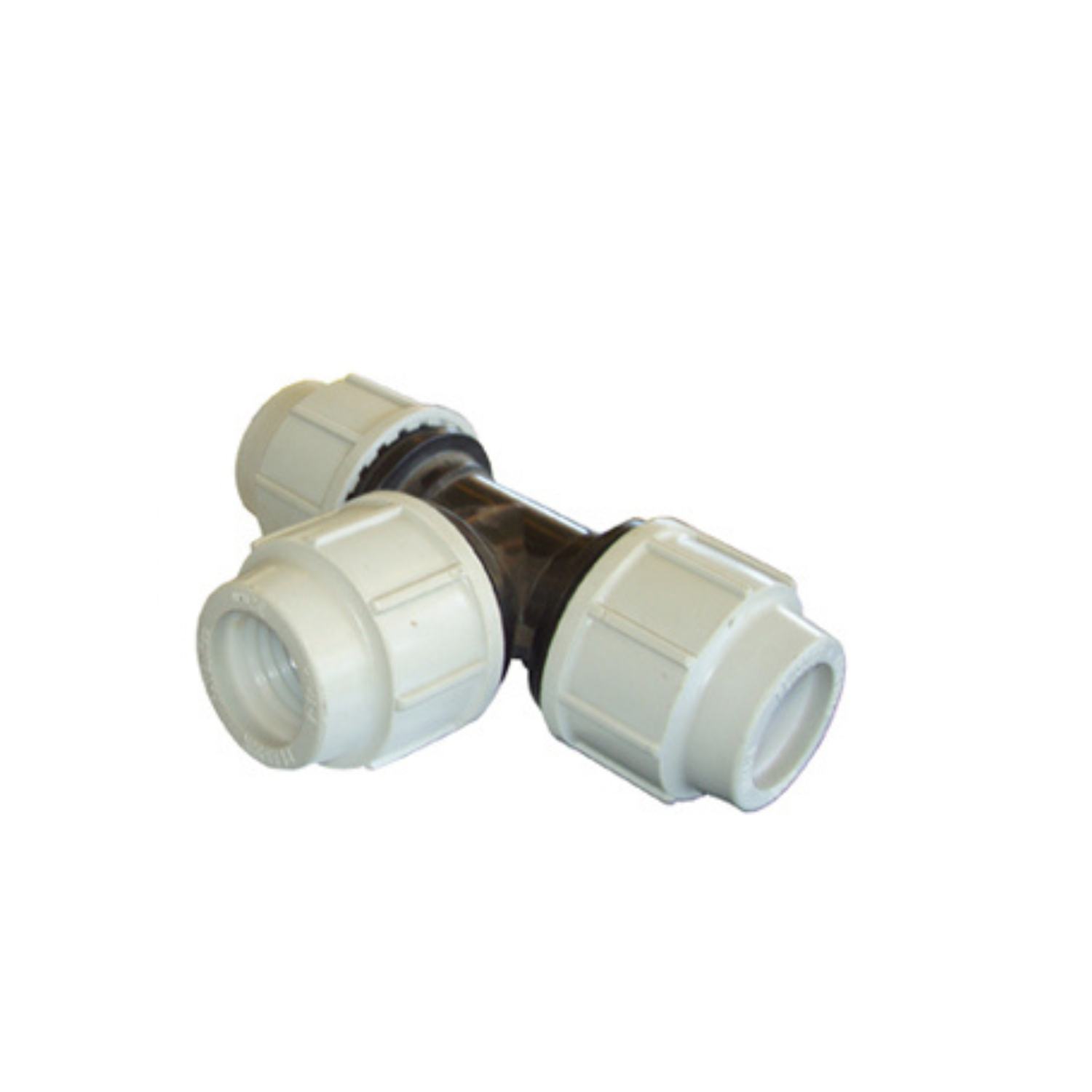 Duab PP-PEM-kobling T-rør, 32 mm plast
