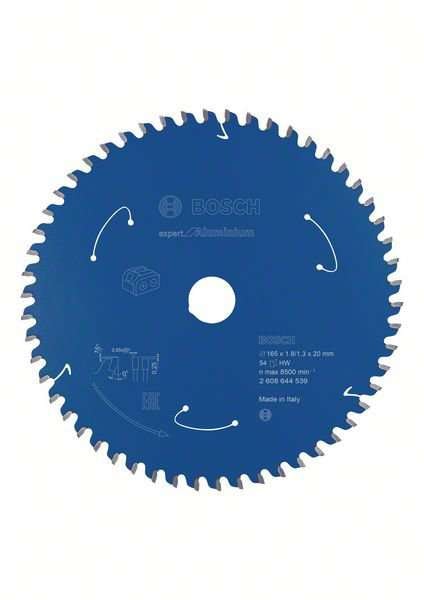 Bosch Expert for Aluminium-sirkelsagblader for batteridrevne sager 165x1,8/1,3x20 T54