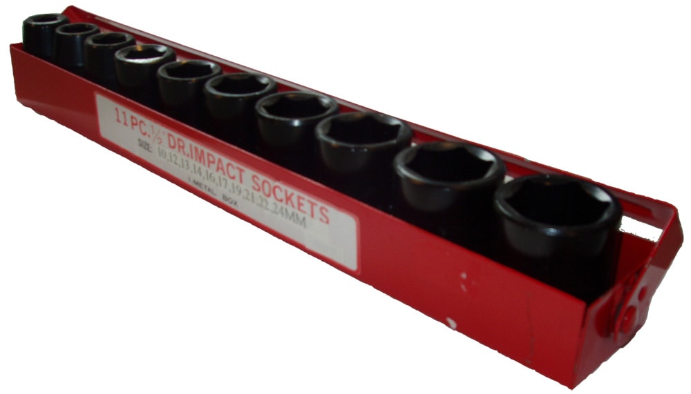 Drift-Air Krafttoppesæt 1/2" 10-24 mm 6-kantede 10 dele