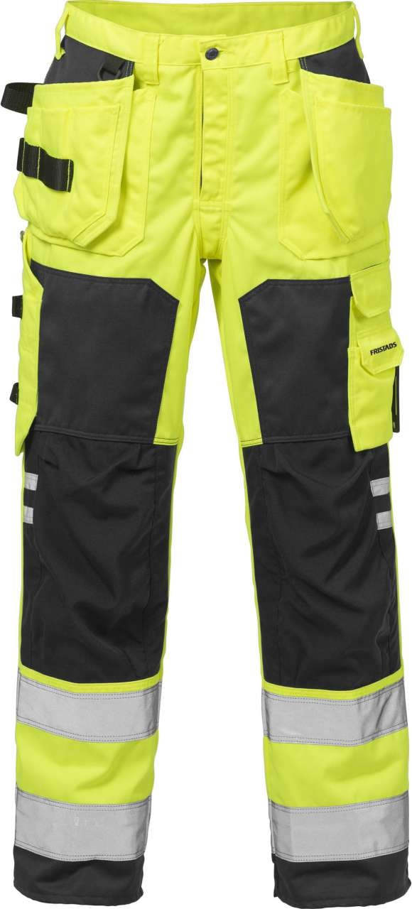 Fristads Hantverkarbyxa 2025 PLU, Klass 2 Varsel Gul/Svart D116