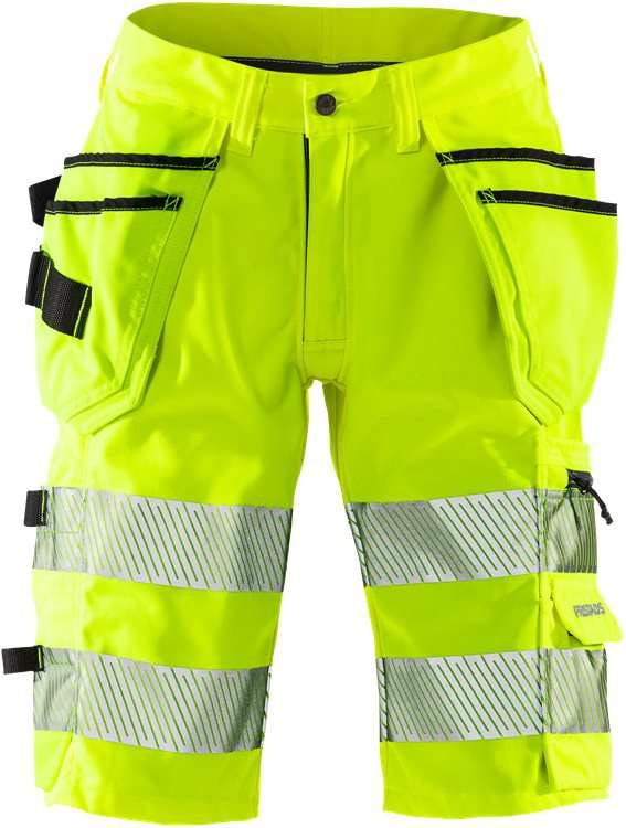 Fristads Shorts stretch høy synlighet, dame kl 1 2529 PLU