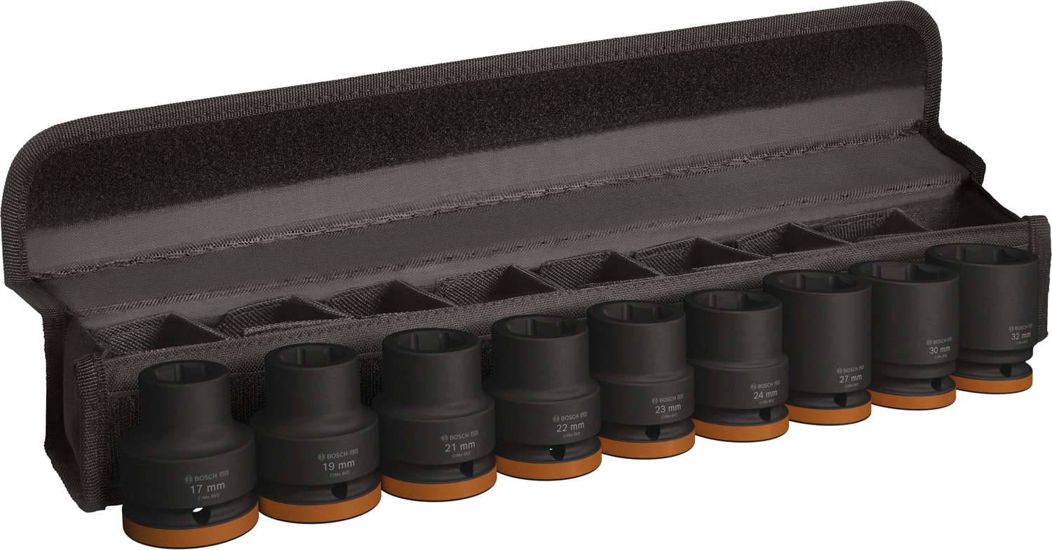 Bosch Hylsset 3/4T 17-32mm L51mm 9-pack