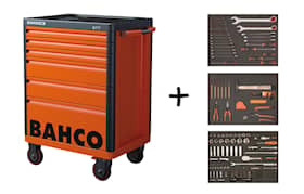 Bahco verktøyvogn 1477K6 oransje med 216 verktøy
