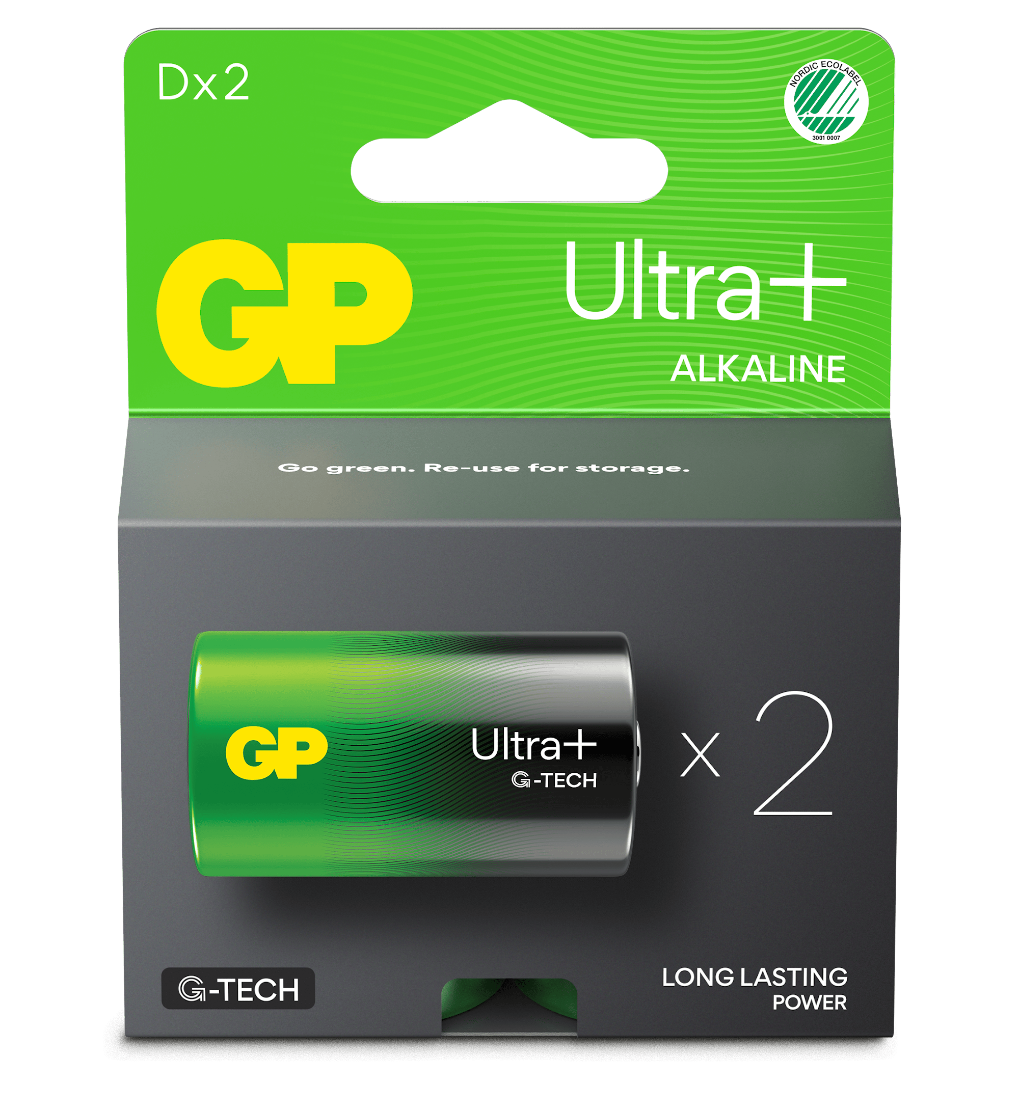Gpbm Nordic Batteri Gp D/2-Pack Blister