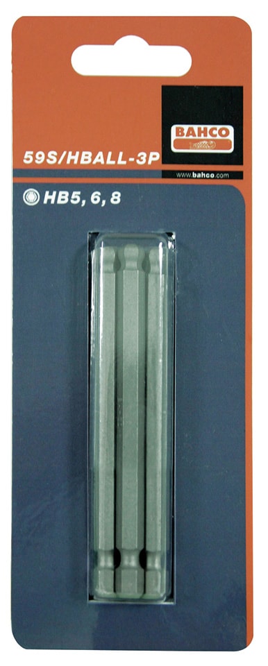 Bahco Bitsit 59S 1/4 H kuulalla 5x89mm 2 kpl