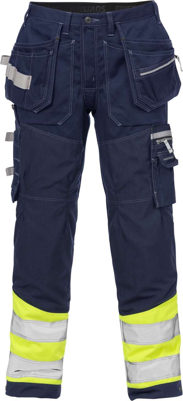 Fristads Hantverkarbyxa 2127 CYD, Klass 1 Varsel Gul/Marinblå C146
