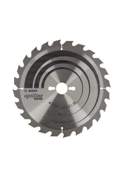 Bosch Sahanterä Optiline for Wood, 254x30 mm, 24T