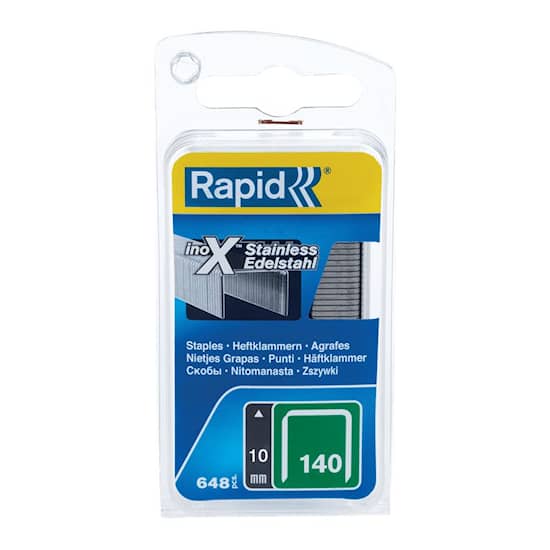 Rapid Häftklammer 140/10mm, rostfri, 650-pack