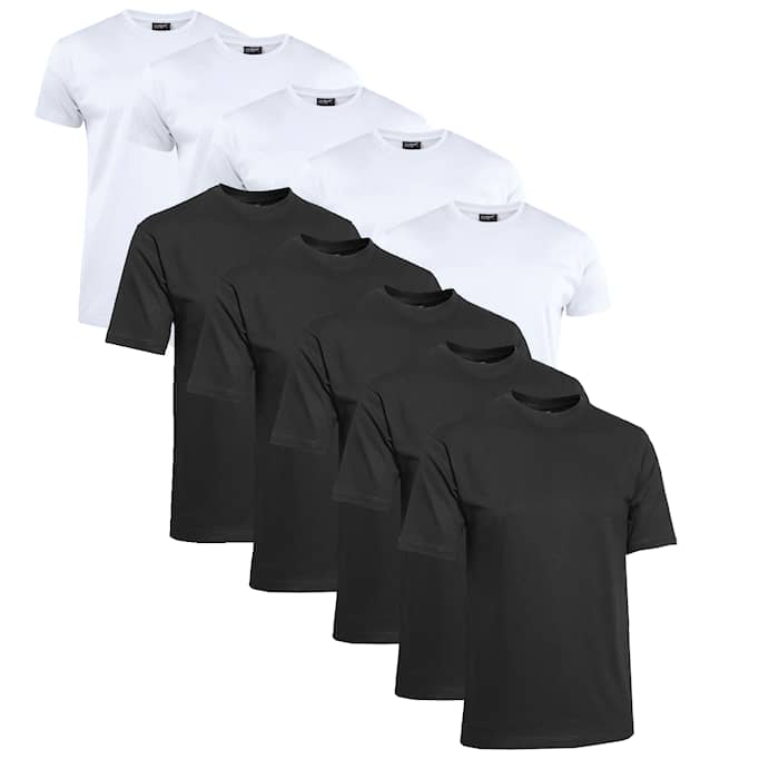 Clique T-shirt Herr 10-pack Vit/Svart