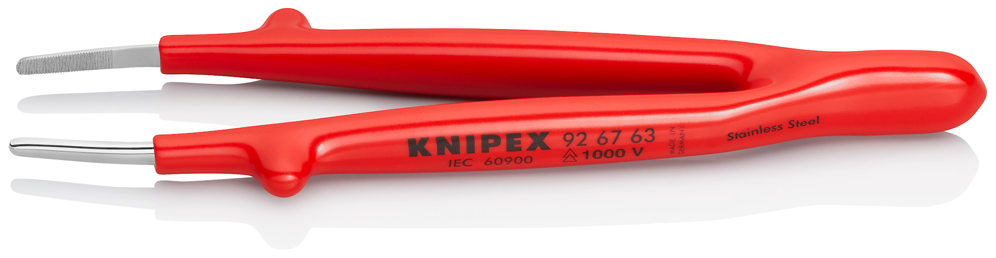 Knipex Precisionspincett 926763 VDE 145mm, rak spetsig, rostfri