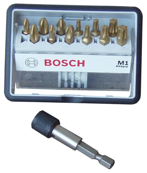 Bosch Bitssett M1 MaxGrip PH/PZ/T QH 13 deler