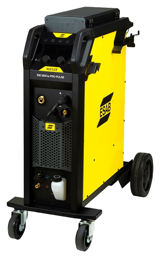 Esab Migsvets Rustler EM 350Cw PRO Synergisk Pulse - Strömkälla + verktygslåda + brännare
